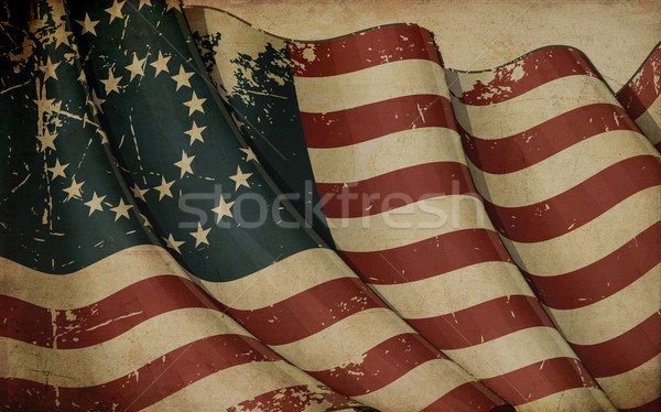 Polgárháború szövetség csillag medál régi papír illusztráció Stock fotó © nazlisart