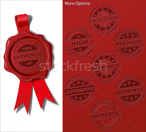 Stockfoto: Wax · schild · echtheid · zegel · eps · 10