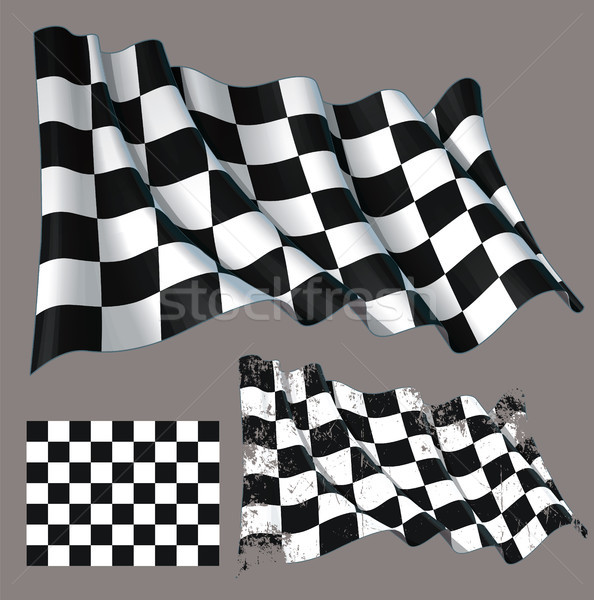 Race Checkered Finish Waving Flag Stock photo © nazlisart