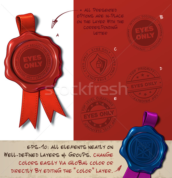 Wax Seal - Eyes Only Stock photo © nazlisart