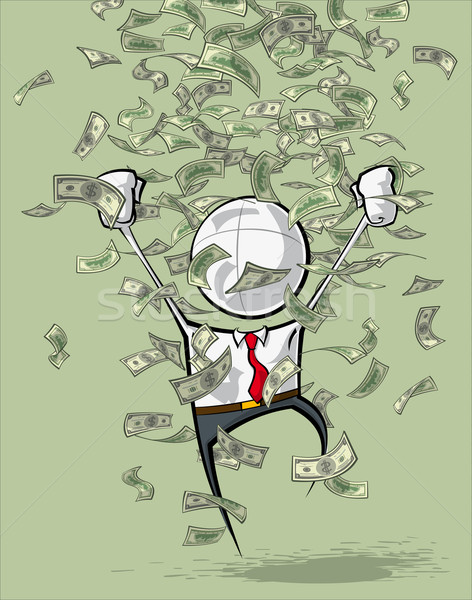 Einfache Geschäftsleute Geld Regen spärlich Stock foto © nazlisart