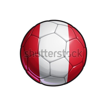 Peruvian Flag Football - Soccer Ball Stock photo © nazlisart