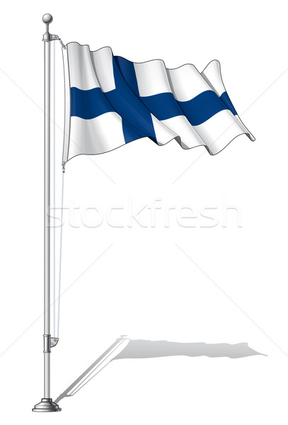 Flagge Pol Finnland separaten Schichten Stock foto © nazlisart