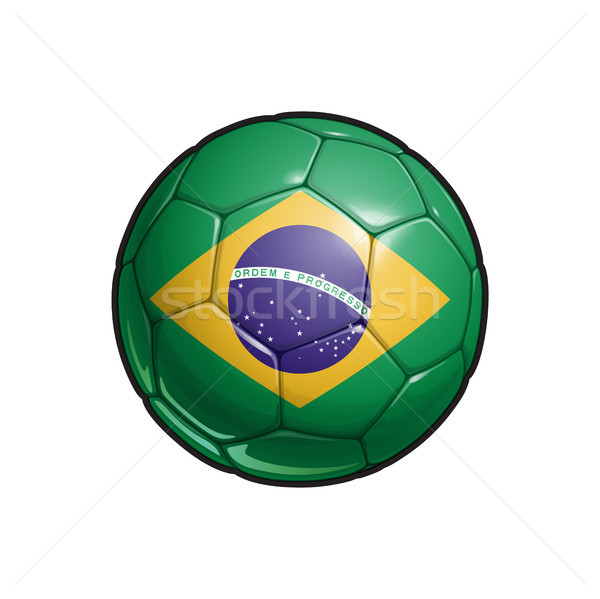 Brazilian Flag Football - Soccer Ball Stock photo © nazlisart