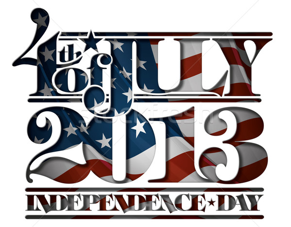 Forth of July 2013 Independence Day Cut-Out Stock photo © nazlisart