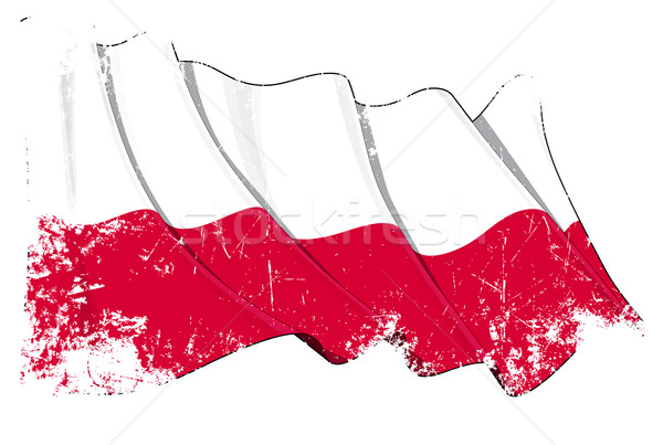 Polish National Flag Grunge Stock photo © nazlisart