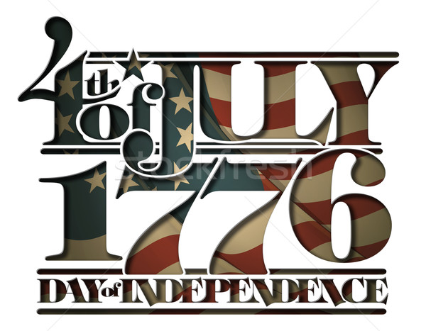 Forth of July 1776 Doay of Independence Cut-Out Stock photo © nazlisart