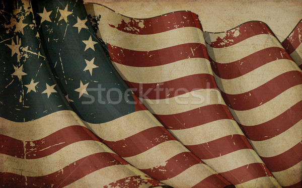 Stock photo: USA Betsy Ross Old Paper