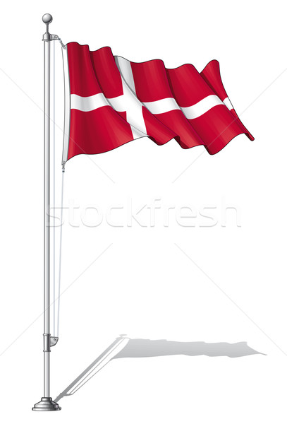 Flag Pole Denmark Stock photo © nazlisart