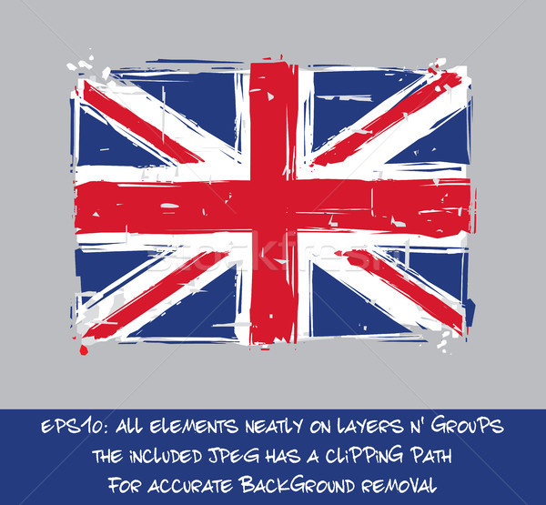 Сток-фото: британский · флаг · художественный · Великобритания · флаг