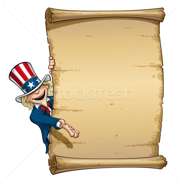 Uncle Sam Showing at Declaration Stock photo © nazlisart