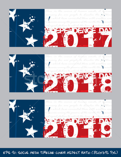 Betsy Ross Flag Independence day timeline cover - Artistic Brush Stock photo © nazlisart