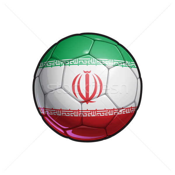 Iraniano bandeira futebol futebol cores Foto stock © nazlisart