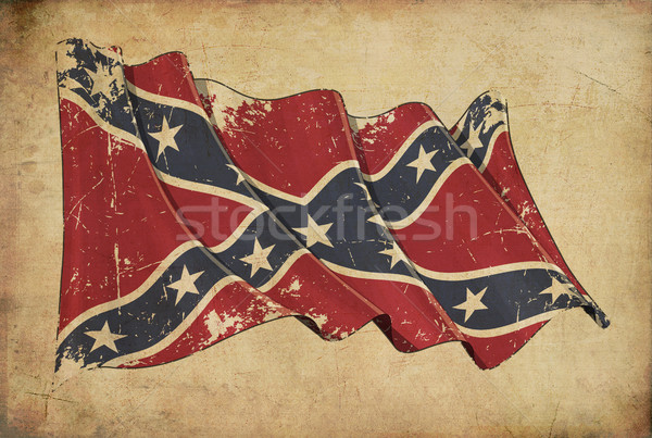 Stock photo: Confederate Rebel Grunge Flag Textured Background Wallpaper
