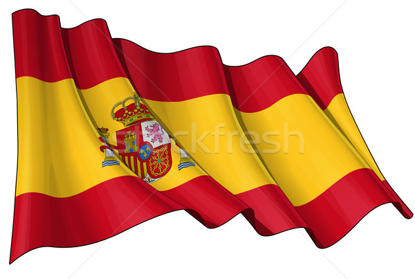 フラグ スペイン クリーン カット ストックフォト © nazlisart