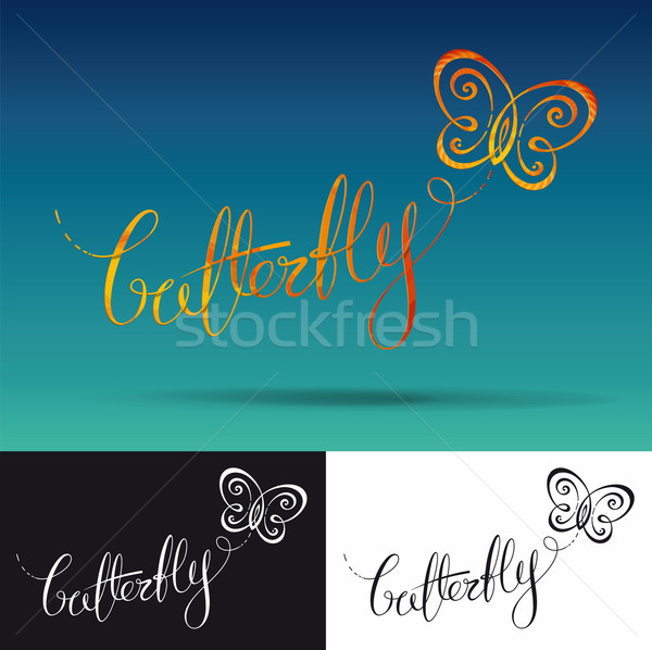 Logo Butterfly Stock photo © nazlisart
