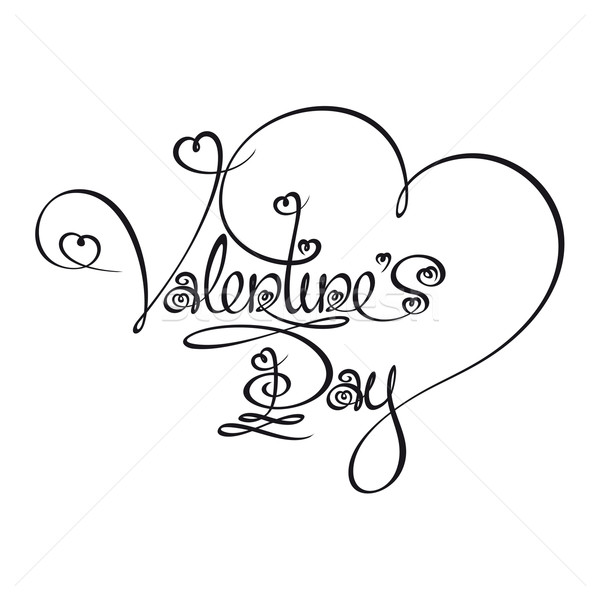 Caligraphic Text - Valentines Day Stock photo © nazlisart