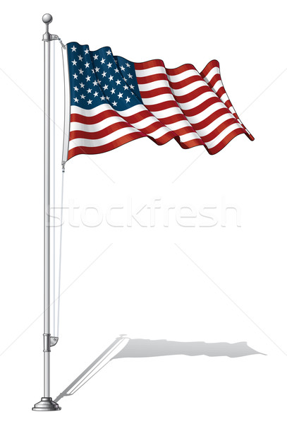 Flag Pole USA Stock photo © nazlisart