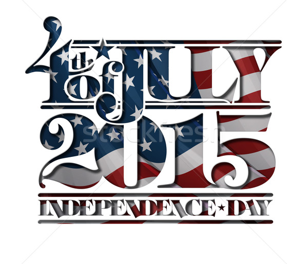 4th of July Cut-Out 2015 Independance Day Stock photo © nazlisart