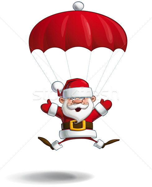 Happy Santa - Parachute Open Hands Stock photo © nazlisart