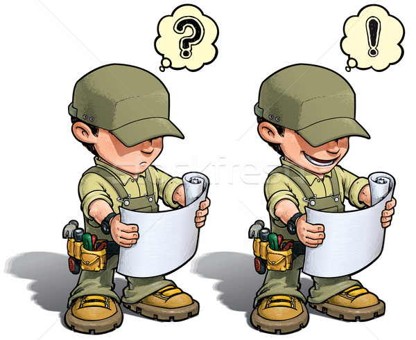 Handyman - Reading Plan Khaki Stock photo © nazlisart