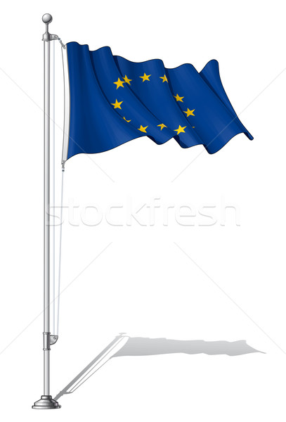 Flag Pole European Union Stock photo © nazlisart