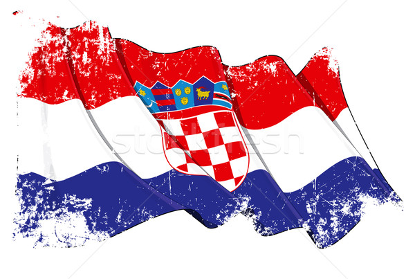 Croatian Flag Grunge Stock photo © nazlisart