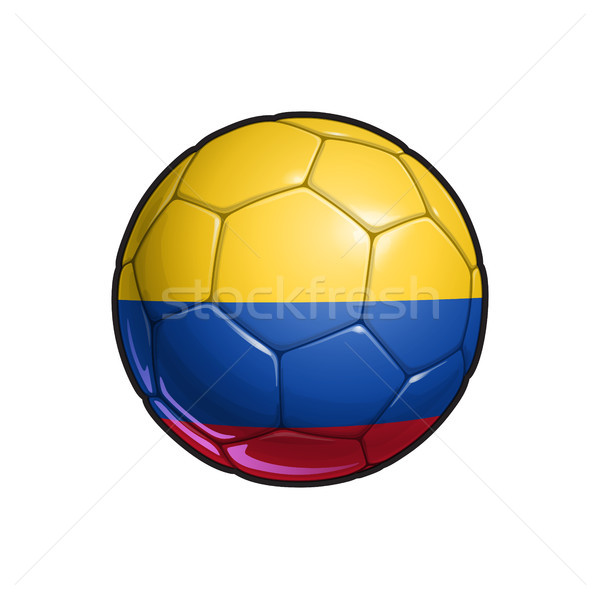 Banderą piłka nożna piłka kolory elementy Zdjęcia stock © nazlisart