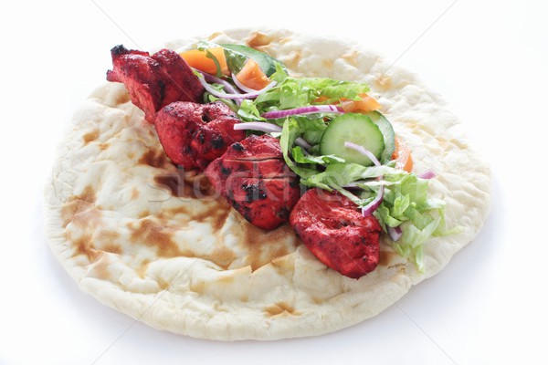 Kebab brood lam fast food specerijen Stockfoto © neillangan