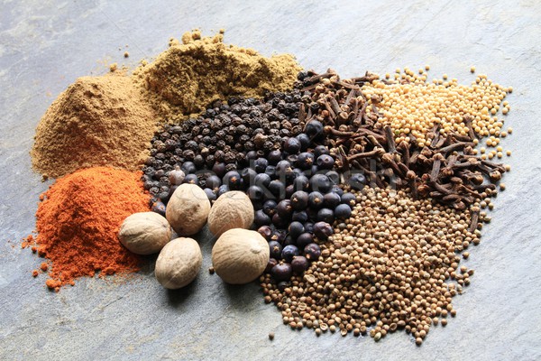 混合した スパイス 食品 背景 インド ランチ ストックフォト © neillangan
