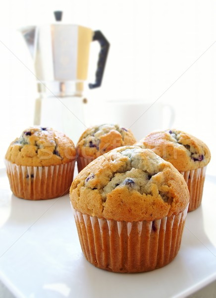 Vers muffins koffie achtergrond zoete Stockfoto © neillangan