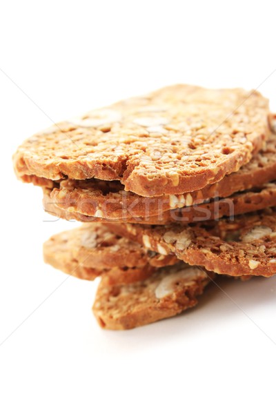 Brânză biscuiti izolat alb prânz masă Imagine de stoc © neillangan