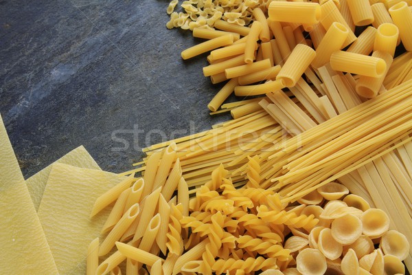 Pasta grano spaghetti sani conchiglie varietà Foto d'archivio © neillangan