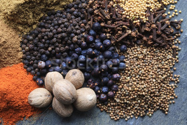 混合した スパイス 食品 背景 インド ランチ ストックフォト © neillangan
