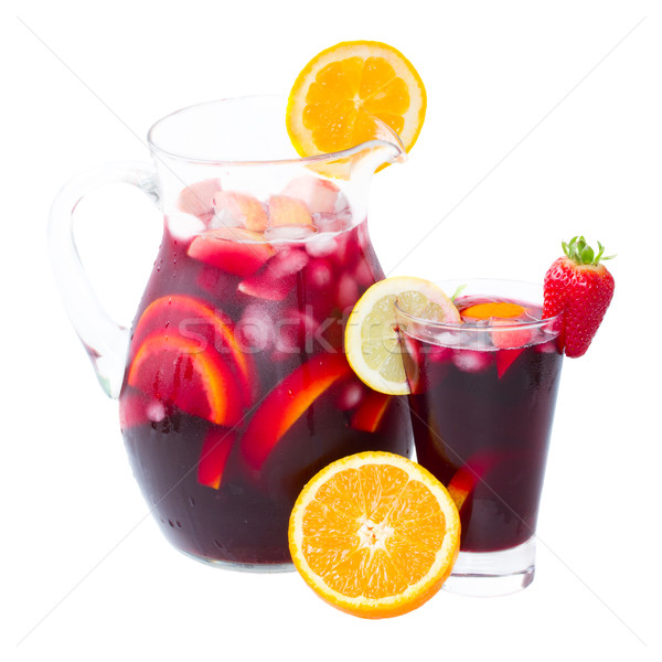 Stock photo: jar of sangria