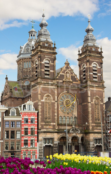 fasade of Church of St Nicholas,  Amsterdam Stock photo © neirfy