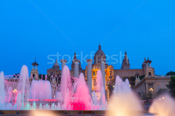 Magic Fountain light show, Barcelona Stock photo © neirfy