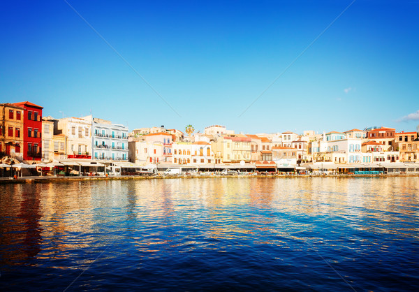 Venetian marina orasul vechi retro cer Imagine de stoc © neirfy