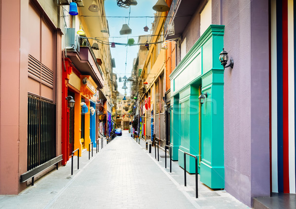 Stockfoto: Straat · Athene · Griekenland · klein · gezellig · antieke