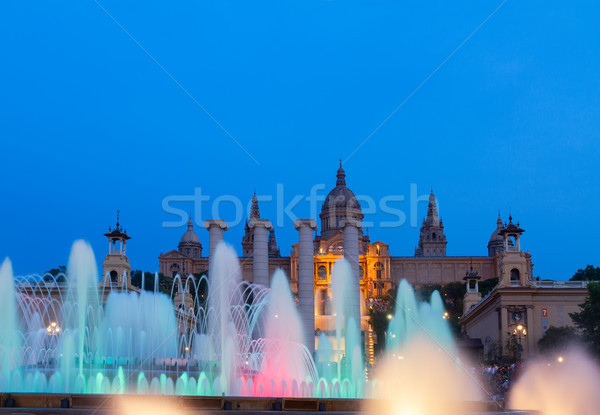 Magic Fountain light show, Barcelona Stock photo © neirfy