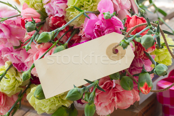 Anjer bloemen tag bos Pasen voorjaar Stockfoto © neirfy