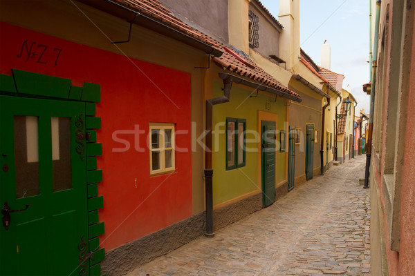 Stok fotoğraf: Sokak · Prag · altın · Çek · Cumhuriyeti · yol · Bina