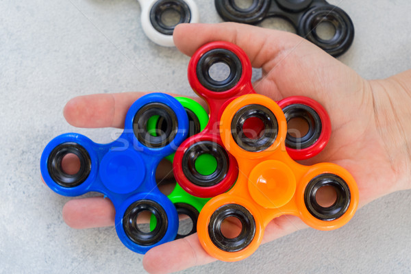 fidget spinner, popular relaxing toy, generic design Stock photo © neirfy