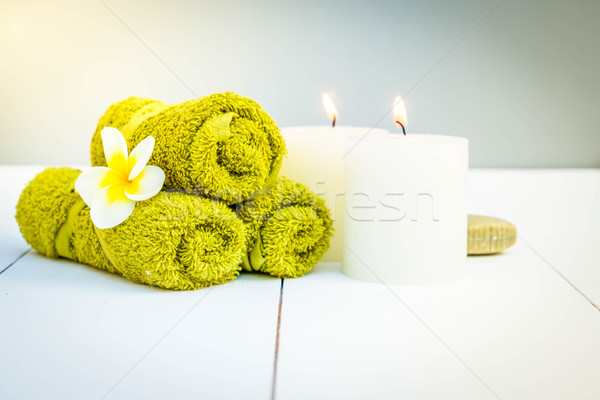 Beauty background with candles Stock photo © neirfy