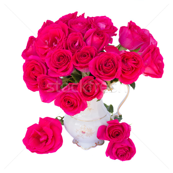 Mauve roses in vase Stock photo © neirfy