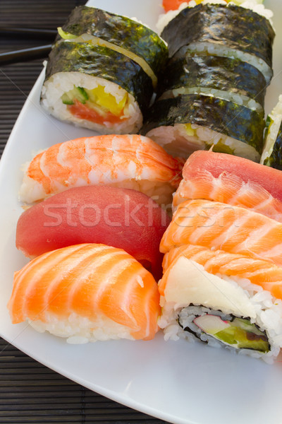 dinner with  sushi dish Stock photo © neirfy