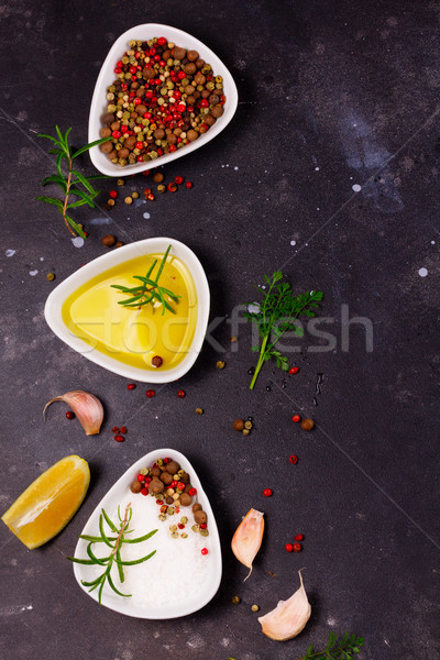 Food background with spices Stock photo © neirfy