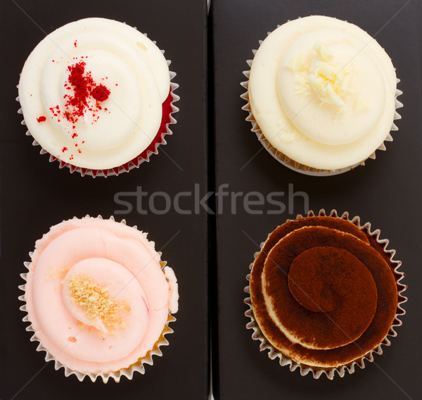 Foto stock: Cuatro · alimentos · boda · placa · negro