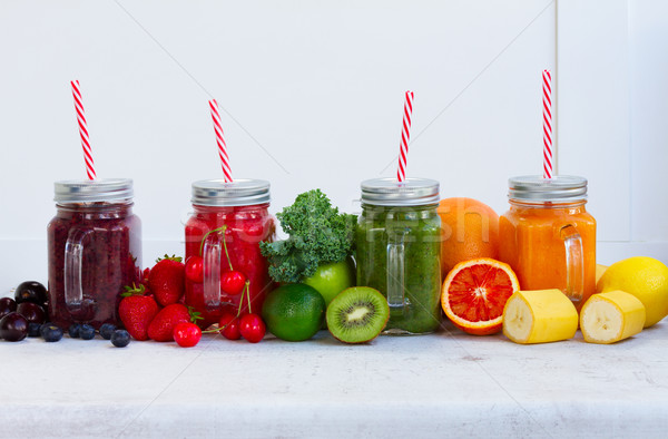 Fraîches boire coloré boissons verre alimentaire [[stock_photo]] © neirfy