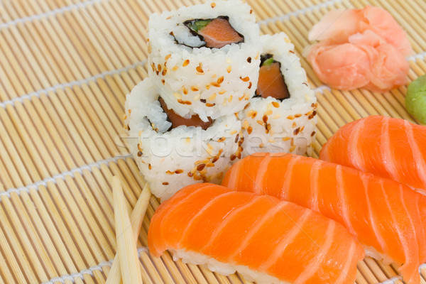 japaneese sushi and rolls Stock photo © neirfy